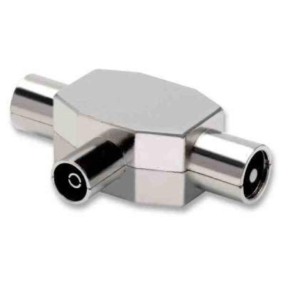 ADATTATORE DISTRIBUTORE INDUTTIVO SEGNALE ANTENNA 2 SPINE 1 75OHM IEC (RF92) (Nvs)