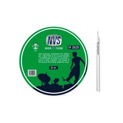CAVO PARABOLA SCHERMATO ANTENNA DIAMETRO 5 MM LUNGHEZZA 50 MT (SF19/25) (Nvs)
