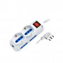 MULTIPRESA 6POS BIPASSO + BIPASSO/SCHUKO SPINA16A + INTERR. (PEM2512-W3) (Propart)