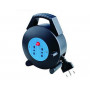 AVVOLGICAVO 2 POSTI BIPASSO/16A 5METRI CON PROTEZ. TERMICA (PEA2-5-BK) (Propart)