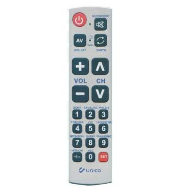 TELECOMANDO UNIVERSALE FACILITATO PER TELEVISORI (RT 9661) (Unico)