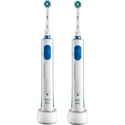 Spazzolino Elettrico Oral-B Pro 600 Cross Action Adulto Bipacco - 2 Spazzolini