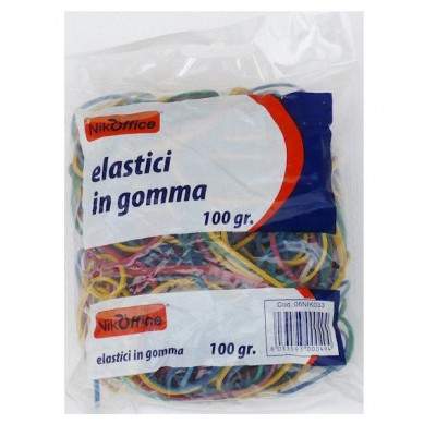 ELASTICI IN GOMMA ASSORTITI - 100 GRAMMI - 1/20/200 (01050229) (No Brand)