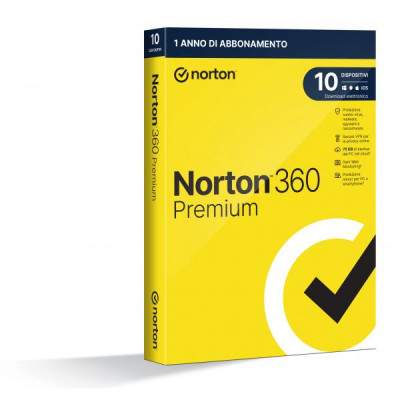 SOFTWARE ANTIVIRUS BOX 360 PREMIUM - 10 DISPOSITIVI 75GB (FC-21429125) (Norton)