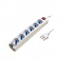 MULTIPRESA 6 POSTI BIPASSO/SCHUKO SPINA 16A + INTERR. (PEM3506-W) (Propart)