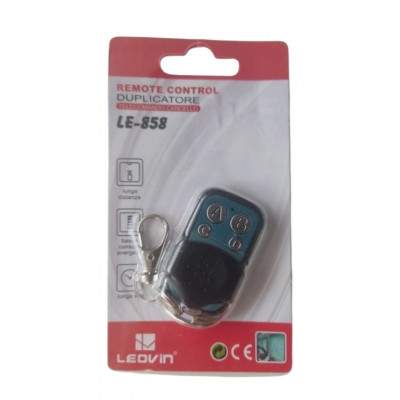TELECOMANDO UNIVERSALE RF (LE-858) RADIOCOMANDO 433.92 PORTE CANCELLI - CONFEZIONE PACKAGE (No Brand)