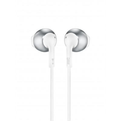 JBL Tune 205 Auricolare Cablato In-ear Musica e Chiamate Cromo, Bianco