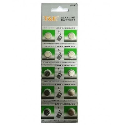 Batterie Bottone Mini 1.55V Ag3 Lr41 392 G3 Alkaline (10 Pezzi)