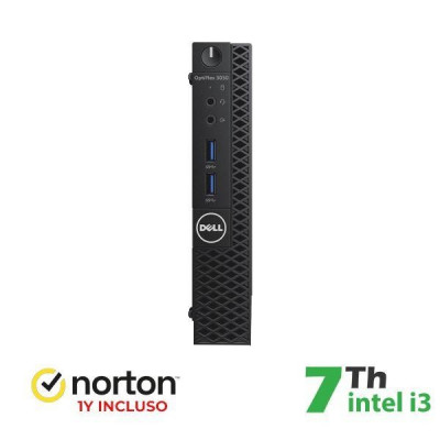 Bundle Pc Mini Dell 3050M Intel Core I3-7Gen. + Norton Antivirus (Rn45422301) Pick & Return