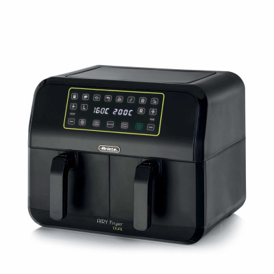 Ariete 4623 Airy Fryer Dual, Friggitrice ad aria con doppio cestello, 1700 W, Capacità 8L, 3 Funzioni di cottura, Pannello
