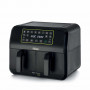 Ariete 4623 Airy Fryer Dual, Friggitrice ad aria con doppio cestello, 1700 W, Capacità 8L, 3 Funzioni di cottura, Pannello