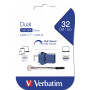 Verbatim Dual - Memoria USB 3.0 da 32 GB - USB-C USB-A - Blu