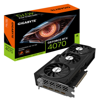 GIGABYTE GeForce RTX 4070 WINDFORCE OC V2 12G Scheda grafica – 12GB GDDR6, 192-bit, PCI-E 4.0, 2490MHz Frequenza del core, 3 x