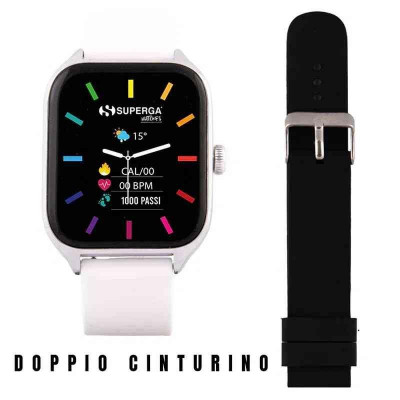 Smartwatch Swt-Stc011 + Cinturino Winner Silicone Nero O Bianco