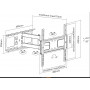 Equip 650315 Staffa di montaggio a parete per TV articolata da 32“ a 55”.