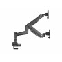 Equip Staffa di montaggio da scrivania per doppio monitor per uso intensivo da 17“-35”, nero
