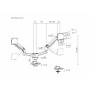 Equip Staffa di montaggio per doppio monitor da 17“-35” per uso intensivo, bianco