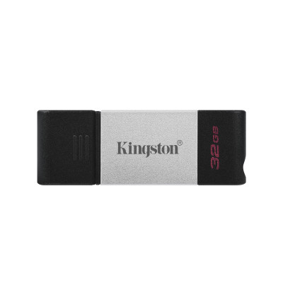 Kingston Technology DataTraveler 80 unità flash USB 32 GB USB tipo-C 3.2 Gen 1 (3.1 Gen 1) Nero, Argento
