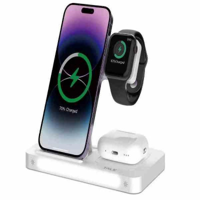 Stazione Di Ricarica Wireless 3In1 Per Smartphone/Smartwatch/Airpods 15W (Deea405C857)