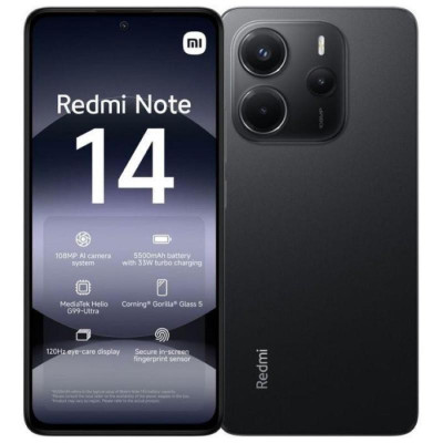 Smartphone Redmi 14 8+256Gb Midnight Black Nero 4G Dual Sim