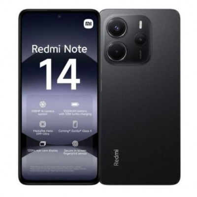 Smartphone Redmi 14 6+128Gb Midnight Black Nero 4G Dual Sim