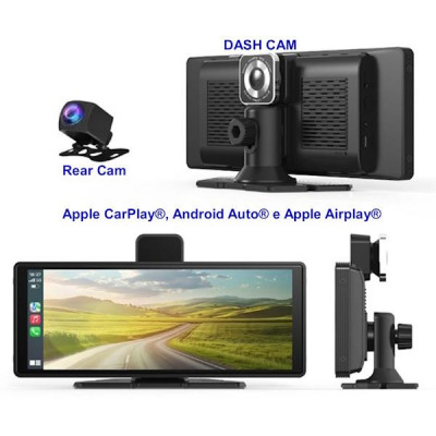 Schermo Maxcom MC01 Vibe Apple CarPlay Android Auto e Apple Airplay + 2 Cam