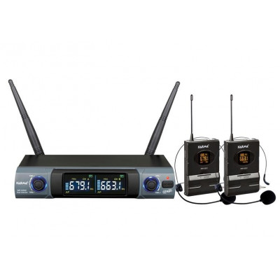 Radiomicrofono Doppio Uhf Ad Archetto (Set 8302Lav)