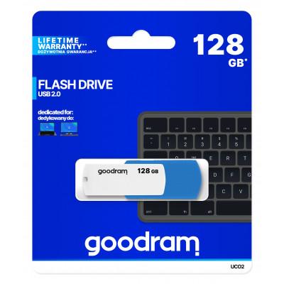 Goodram UCO2 unità flash USB 128 GB USB tipo A 2.0 Blu, Bianco