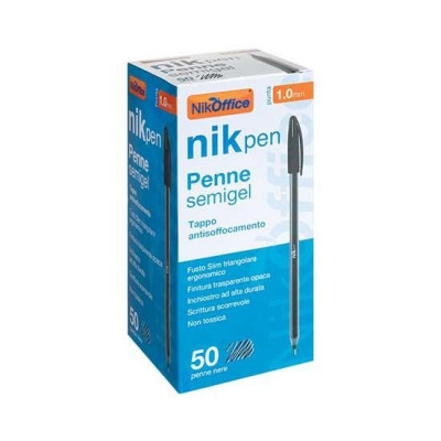 Penna A Sfera Semigel Rossa Box 50 Pezzi (20Nik246)