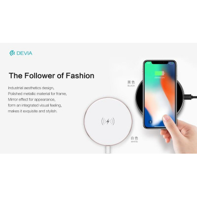 Carica batterie wireless Qi Slim per iPhone Samsung.. Bianco