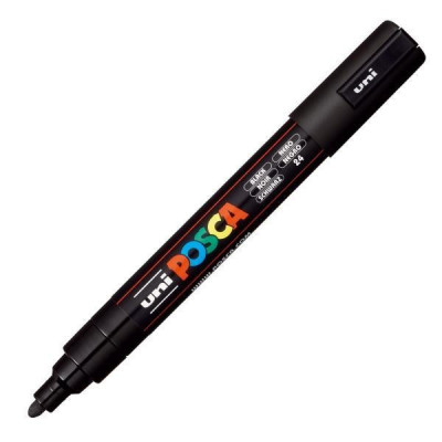 Pennarello Marcatore Posca Medio Nero Pm-5 - 1 Pezzo Singolo