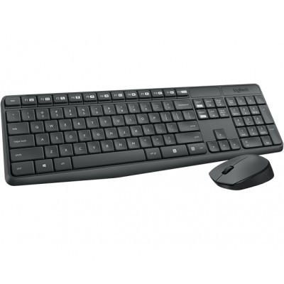 Kit Mk235 Tastiera + Mouse Wireless Nera