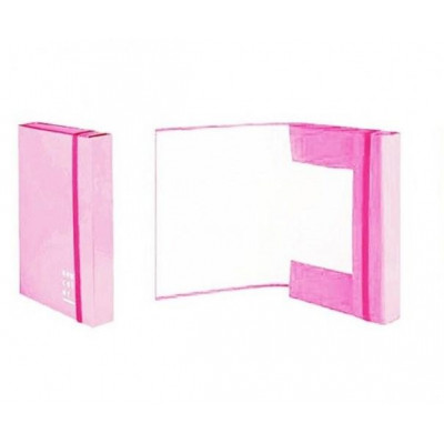 Cartella Con Elastico 3 Lembi Dorso Rosa 3Cm