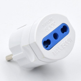 Adattatore Semplice Spina 16A Schuko (Wy13013) Bianco