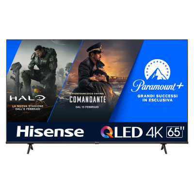 Hisense TV QLED Ultra HD 4K 65” 65E7KQ Smart TV, Wifi, HDR Dolby Vision, Quantum Dot Colour, Retroilluminazione DLED, Game Mode